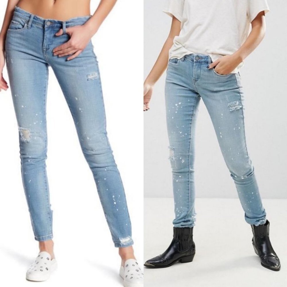 NWT Blank NYC Silent Shout Paint Splash Jeans High Rise Size 26 New W Tags Denim